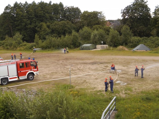 Jugendfeuerwehr Basdow Übung in Dalldorf