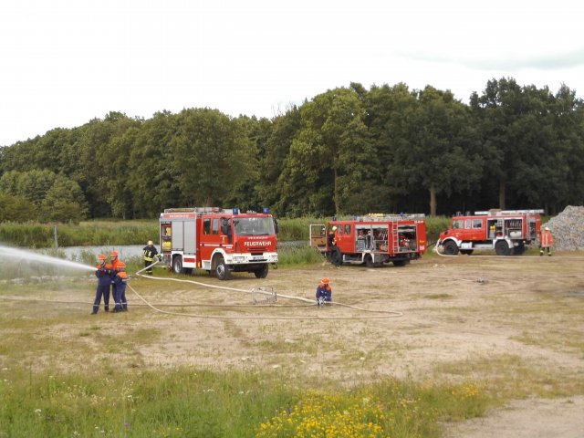 Jugendfeuerwehr Basdow Übung in Dalldorf