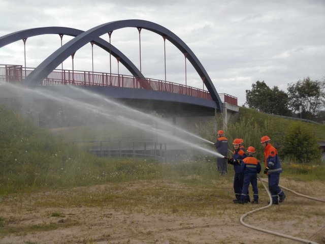 Jugendfeuerwehr Basdow Übung in Dalldorf