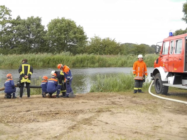 Jugendfeuerwehr Basdow Übung in Dalldorf